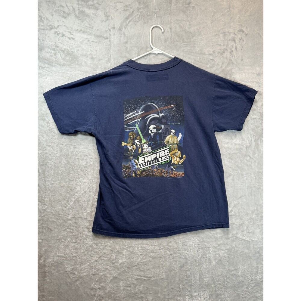 Vintage Big Dog Shirt Adult Large Blue Star Wars Empire Parody Darth Vader